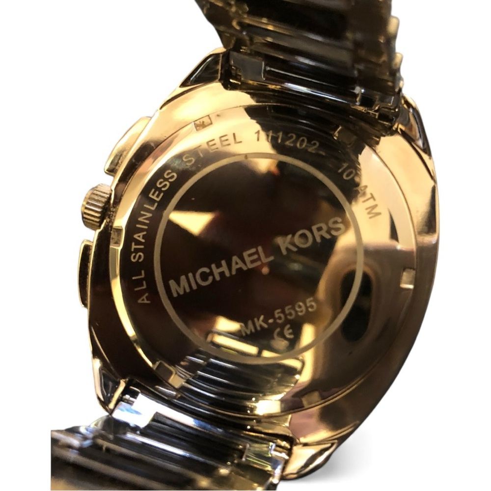 Michael Kors Tribeca Chronograph Zebra Bracelet Watch MK5595 Holiday Gift Ready - Picture 6 of 10